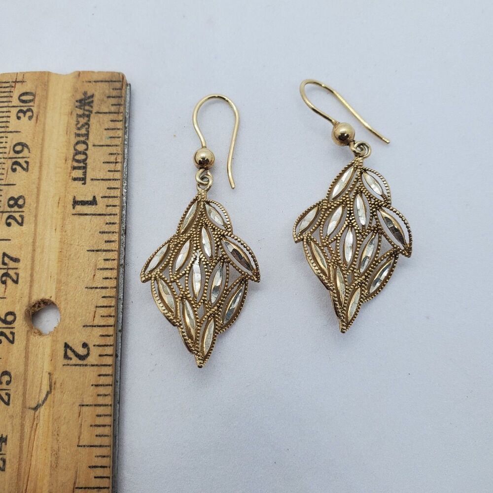 Gold Plated Sterling Silver Dangle Earrings 925 Dyadema